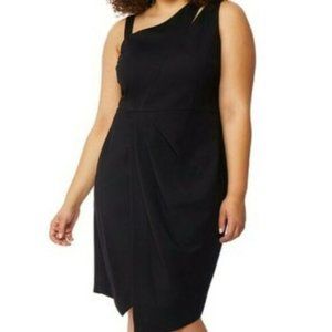 Rebel Wilson X Angels Black Asymmetrical Bodycon Dress w Cut Out, 3x, NWT, $149
